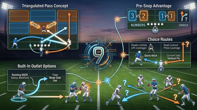 The 9-on-9 Play Design That Gives the Quarterback Multiple Options (3)